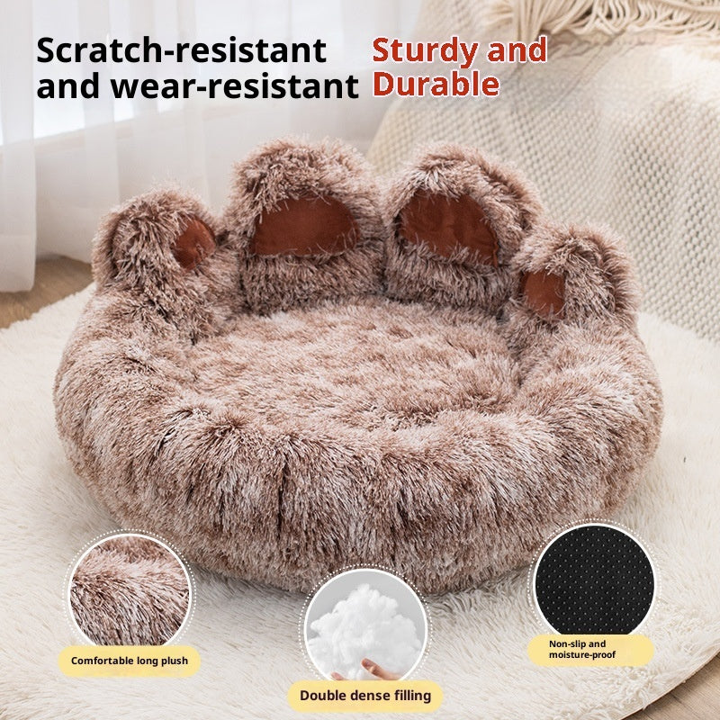 Plush Double Silk Dog Nest Bed