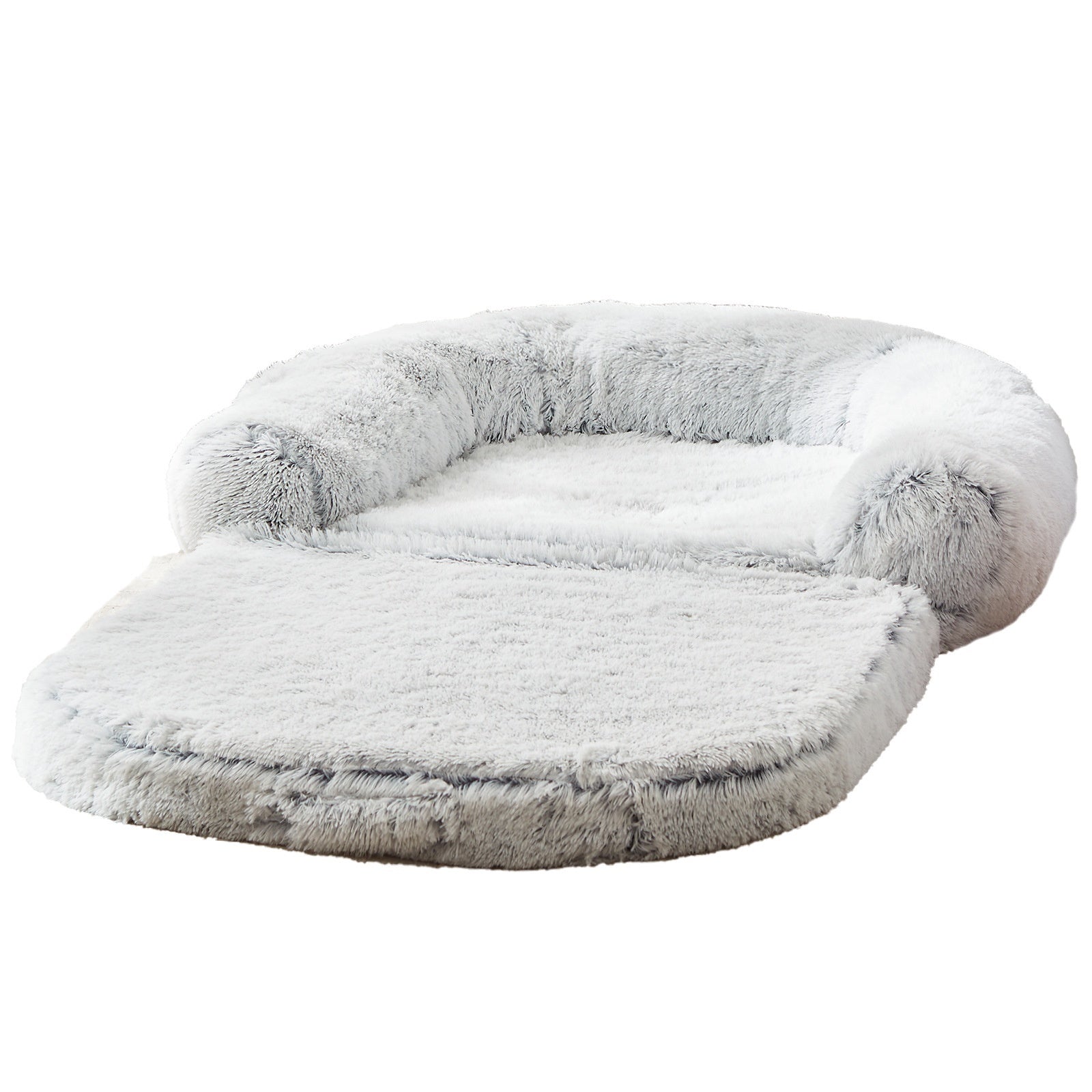 Long Hair Plush Human-Size Dog Sofa Bed