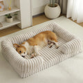 First Month Home Bundle | Calming Dog Bed & Paw Print Fleece Blanket
