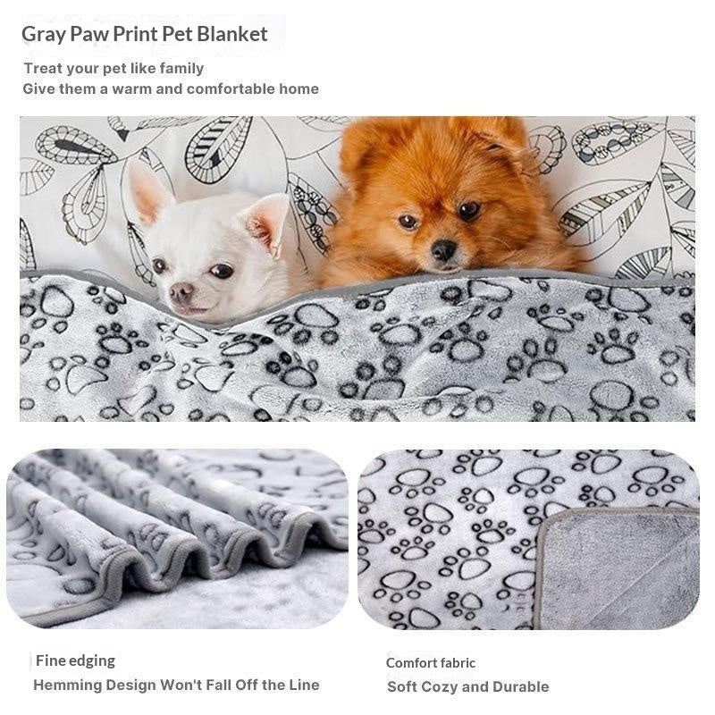 Paw Print Cutout Dog Blanket