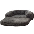Long Hair Plush Human-Size Dog Sofa Bed
