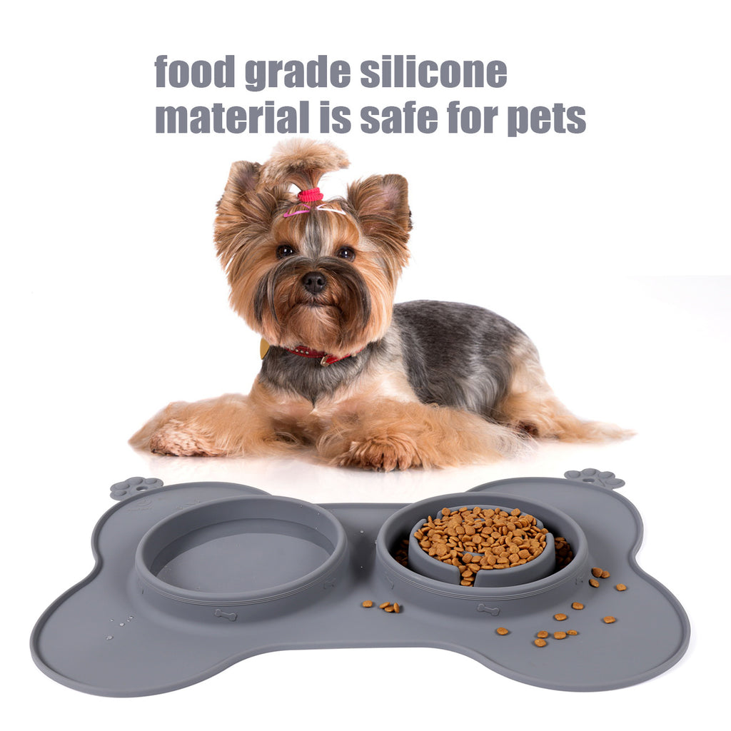 Silicone Double Bowl Dog Placemat
