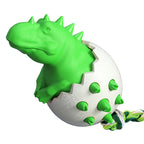 Dino Chew Toy with Rope — Durable Rubber Dog Toy for Aggressive Chewers