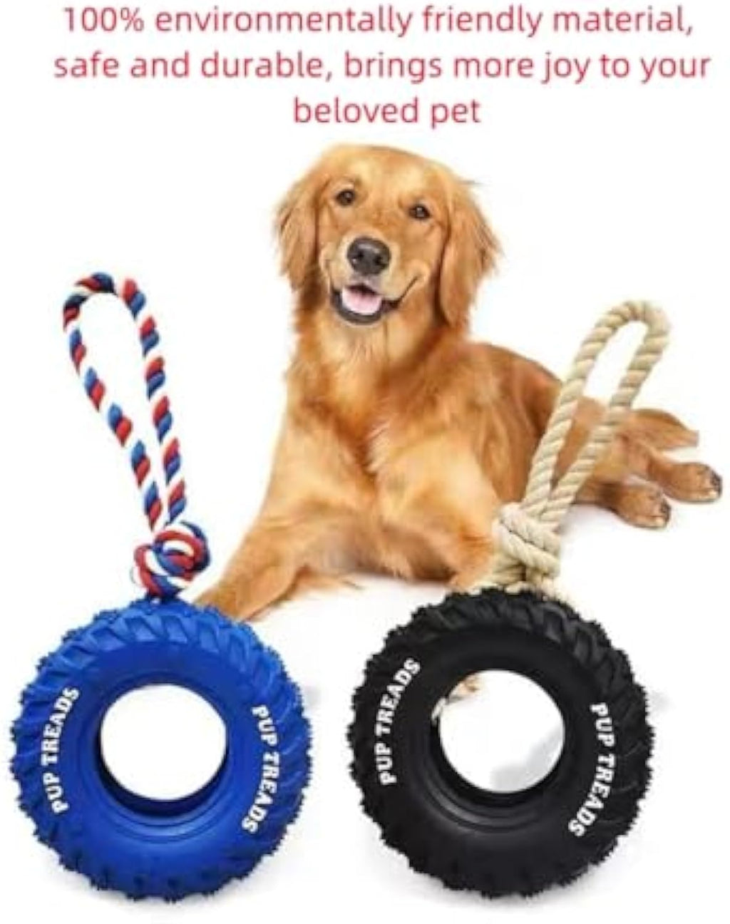 Tire Chew Toy — Treat-Dispensing Dog Toy for Aggressive Chewers