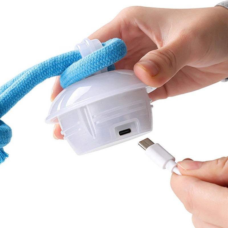 Smart Interactive Dog Ball Toy — Motion-Activated with Rope & Sound
