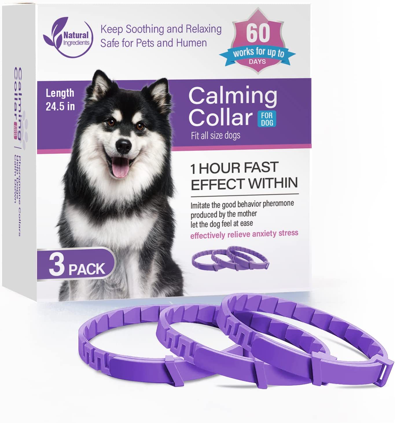 Calming Collar Multi-Pack for Dogs — 3 & 4 Pack Anxiety Relief