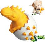 Dino Chew Toy with Rope — Durable Rubber Dog Toy for Aggressive Chewers