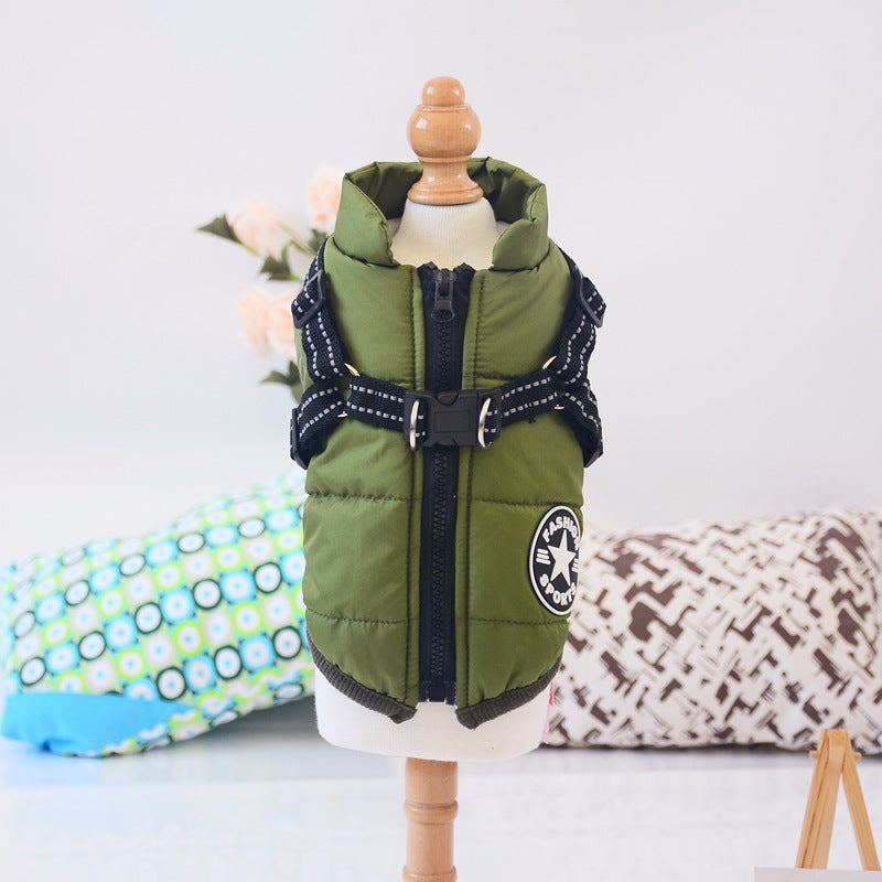 Waterproof Dog Jacket with Harness