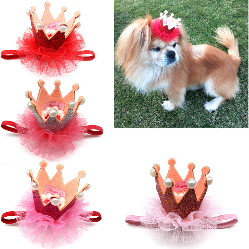 Dog Princess Crown Birthday Hat