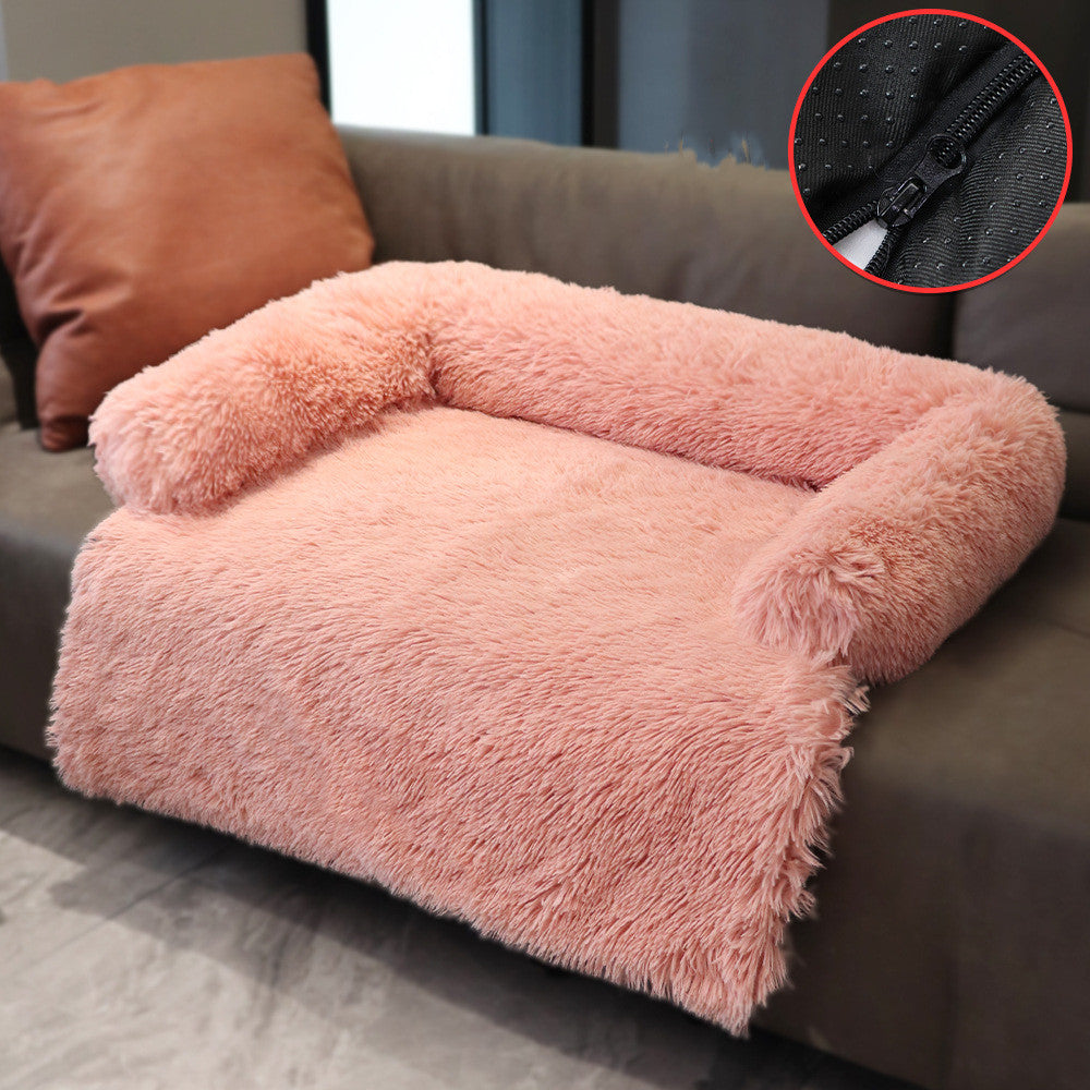 Plush Long-Hair Dog Bed & Kennel Mat