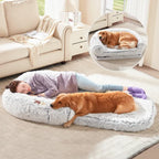 Human Dog Bed — Orthopedic Foldable Plush Lounger for You & Dog