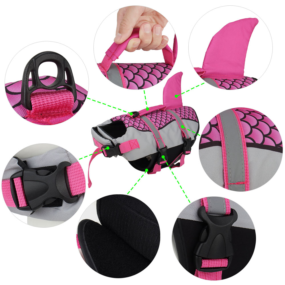 Dog Life Jacket & Swim Jacket — Buoyancy Vest with Rescue Handle