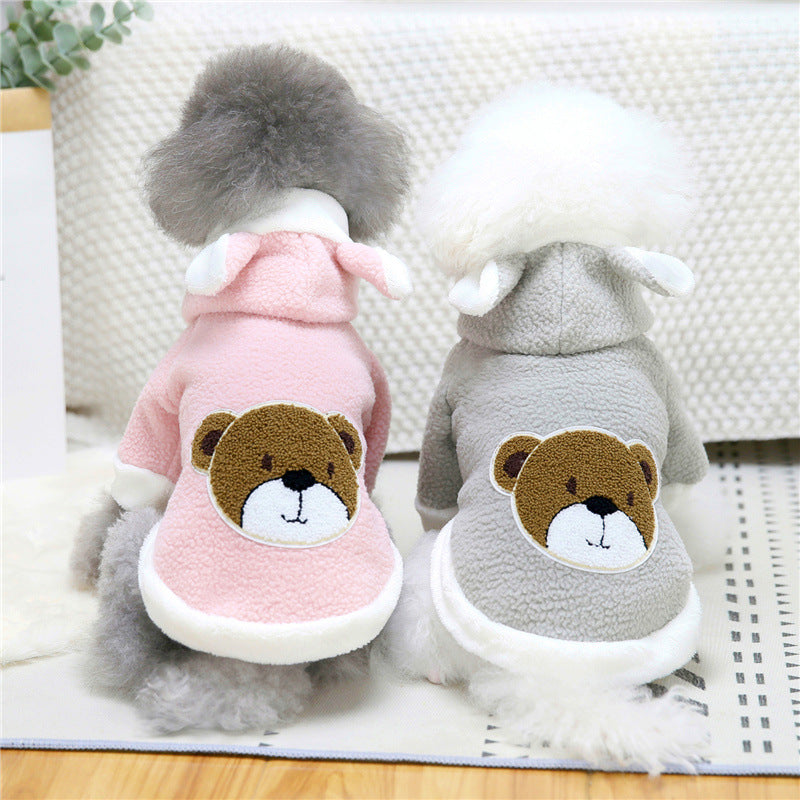 Bear Ear Hooded Dog Sweater