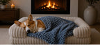 Calming Dog Bed | Warm Plush Nest Bed with Inner Sleeve Option