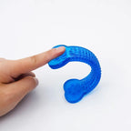 Paw Print Rubber Bone Dog Chew Toy