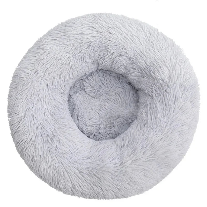 Plush Round Calming Dog Bed