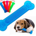 Paw Print Rubber Bone Dog Chew Toy