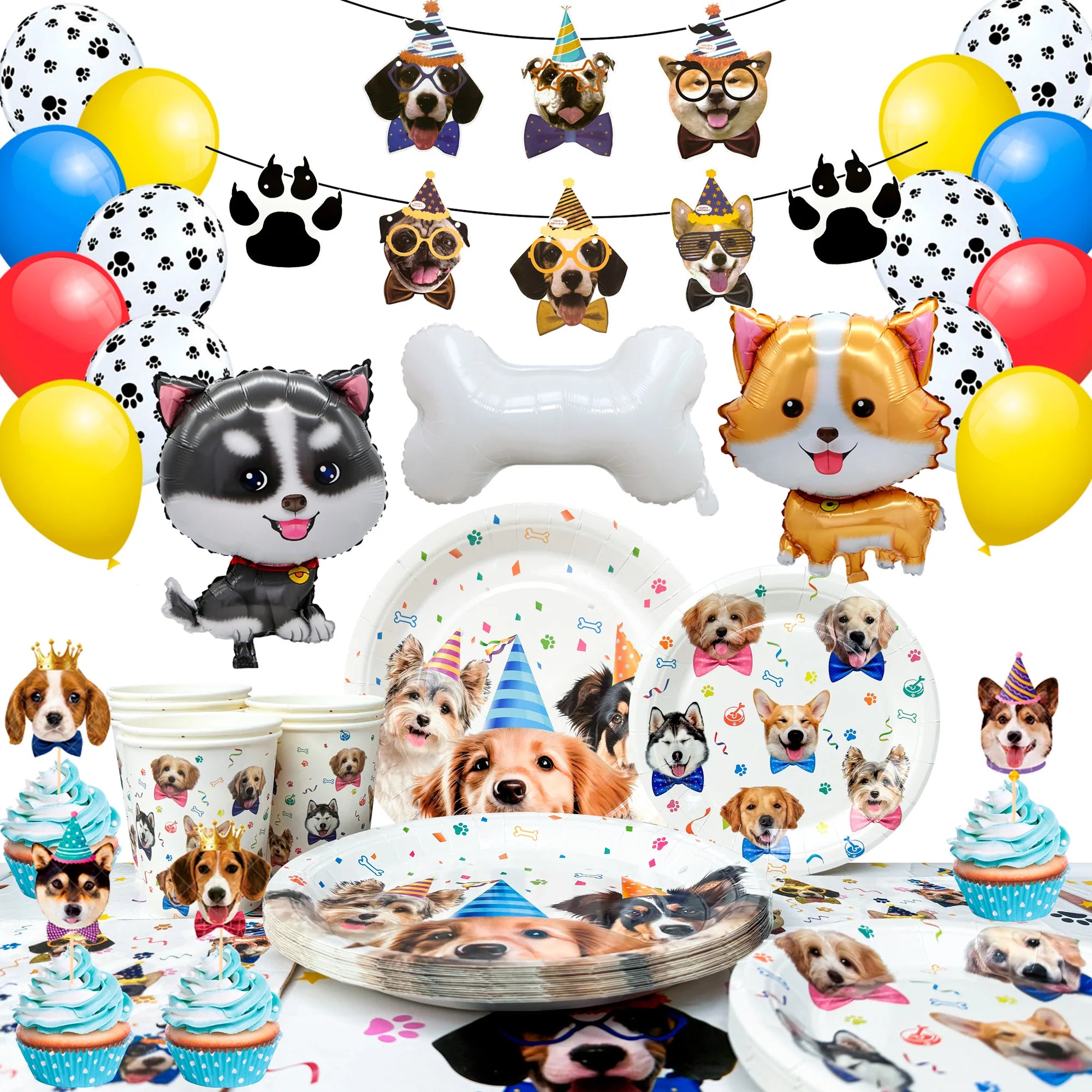 Dog Birthday Party Decoration Set