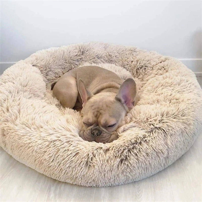 Plush Round Calming Dog Bed