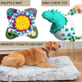 The Sniff, Play & Settle Kit | Dog Snuffle Mat, Dino Rope Chew Toy & Memory Foam Plush Dog Mat