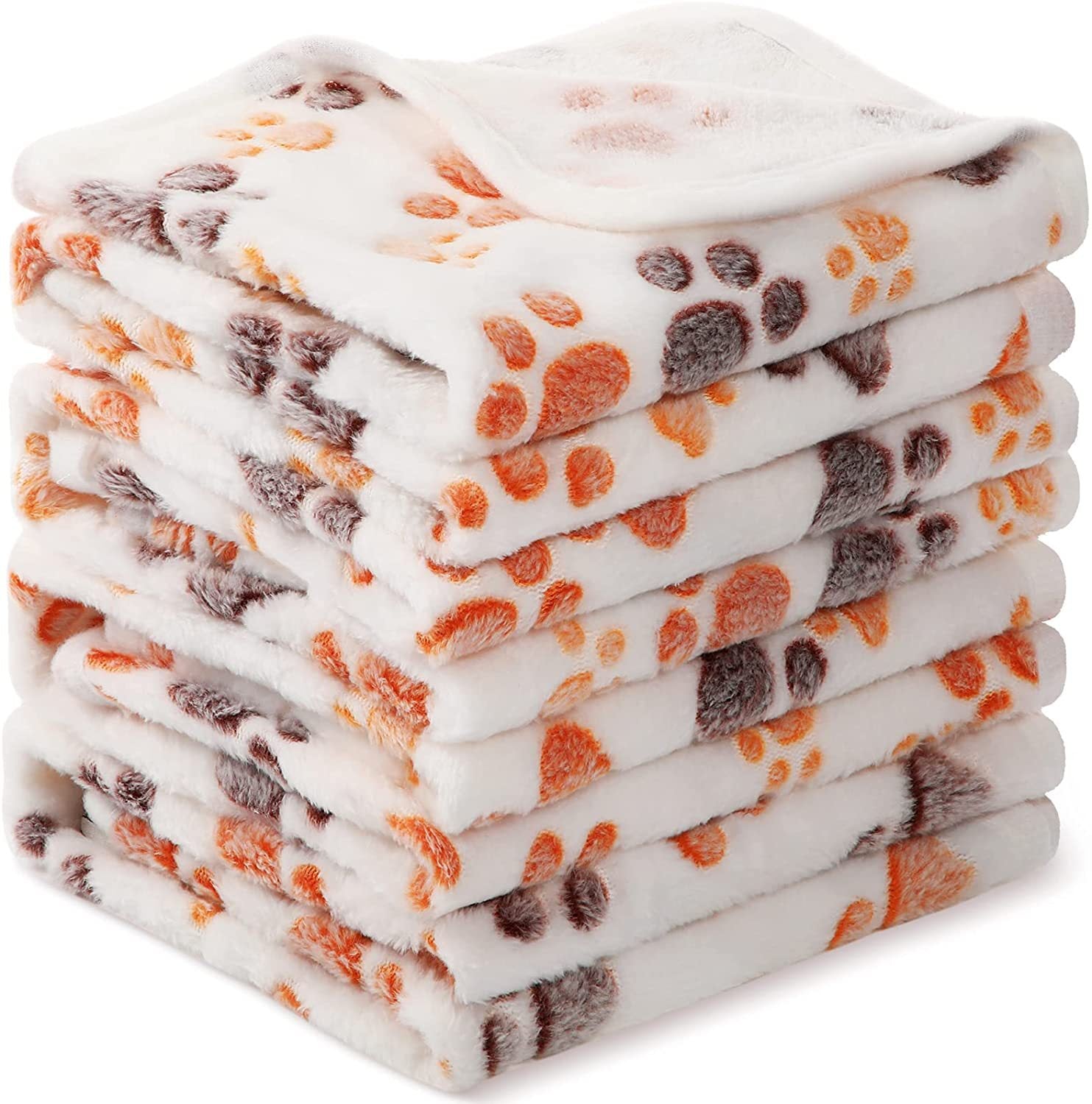 First Month Home Bundle | Calming Dog Bed & Paw Print Fleece Blanket