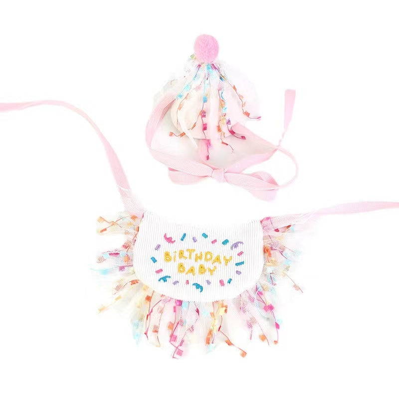 Dog Birthday Hat & Bib Set