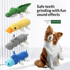 Squeaky Plush Dog Toy — Crocodile, Hippo & Duck Chew Toys for Dogs