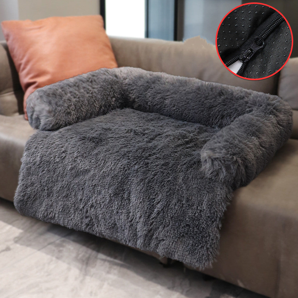 Plush Long-Hair Dog Bed & Kennel Mat