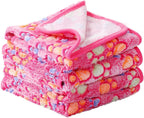 Puppy Comfort Kit | Squeaky Plush Toy, Paw Print Coral Fleece Blanket & Plush Double Silk Nest Bed